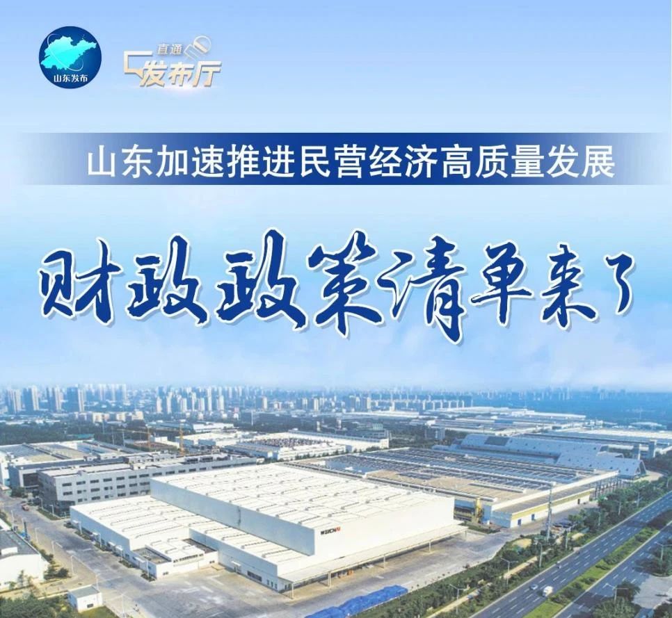 划重点！山东省财政厅印发《进一步支持民营经济高质量发展若干财政政策》